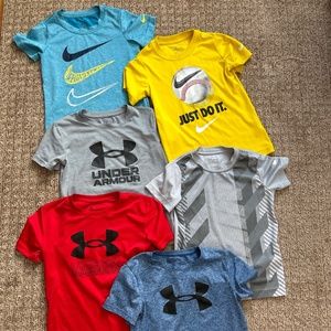 Six dri-fit shirts, boys size 6